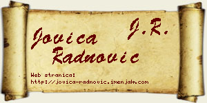 Jovica Radnović vizit kartica